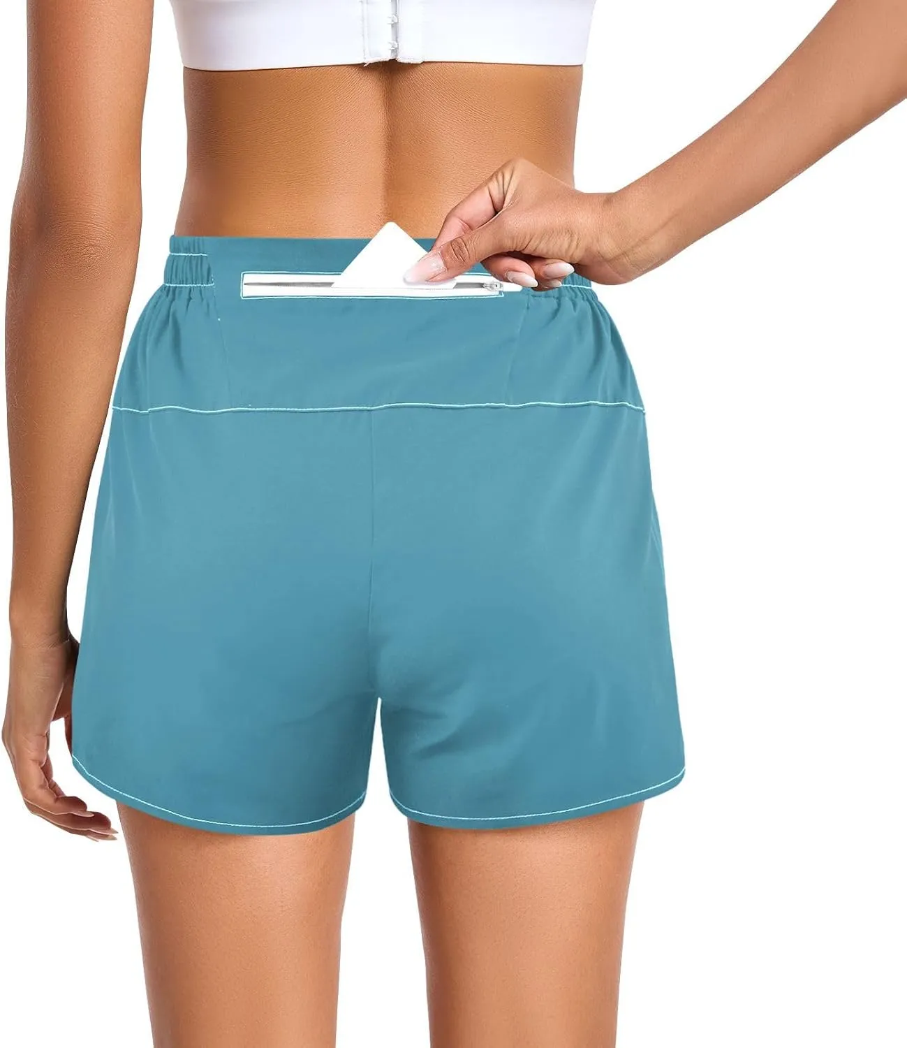 ODAWA Shell Pink Women's Hiking Shorts, Women's Quick-Dry Running Shorts Small