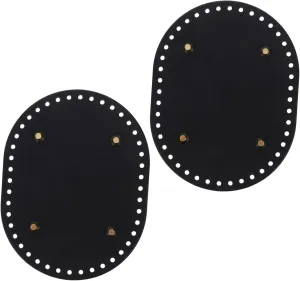 OFFIGAM 2pcs Faux Leather Bottoms for DIY Bag Making Crochet Bag Bottoms Protective Feet for Shoulder Bags