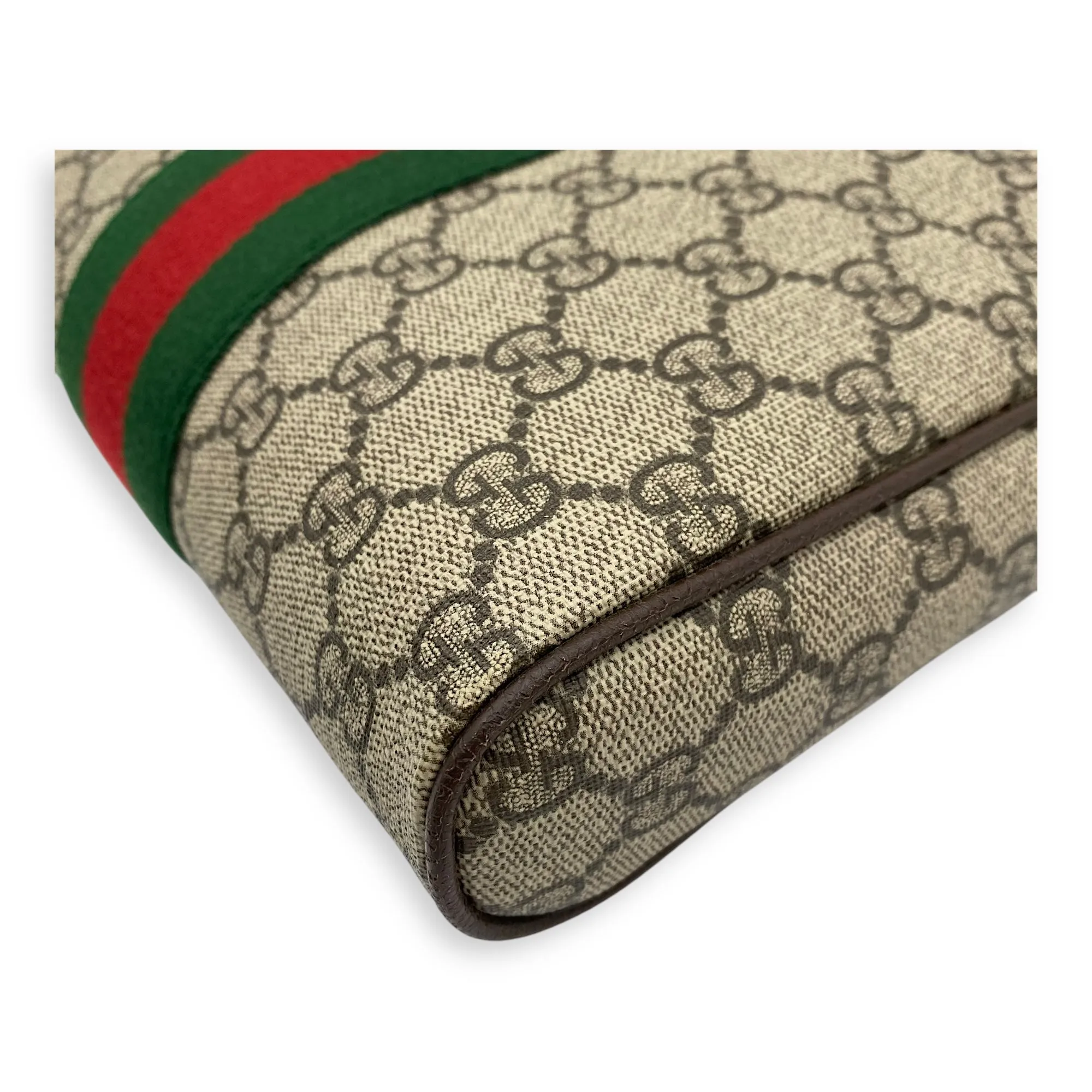 Ophidia Messenger Brown in Coated Canvas, Gold hardware