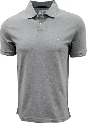 Original Penguin Men's New! Daddy Pique Polo (US, Alpha, Large, Regular, Regular, Rain Heather)