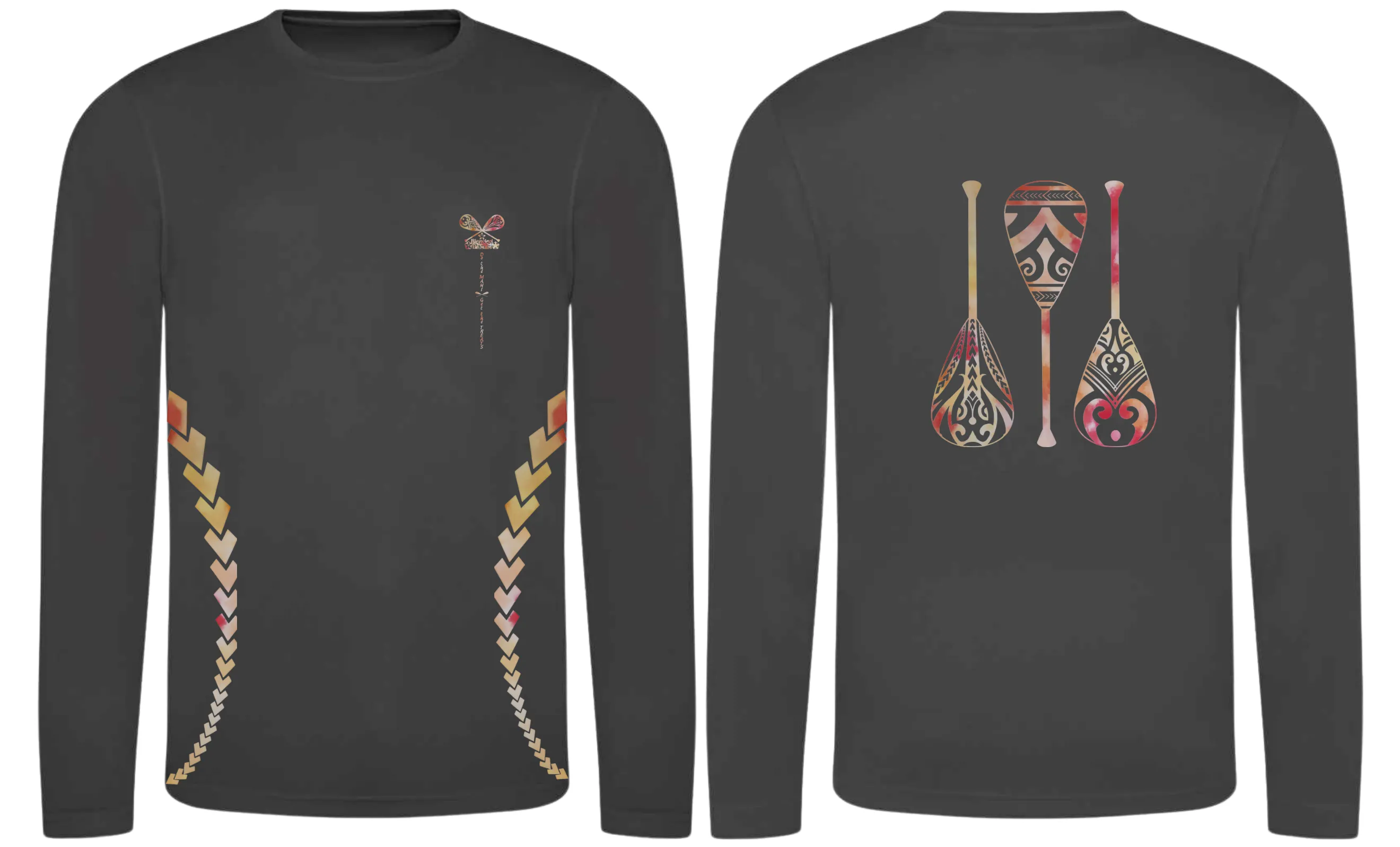 Paddles Up - Quick Dry Long Sleeve T-shirt- Unisex