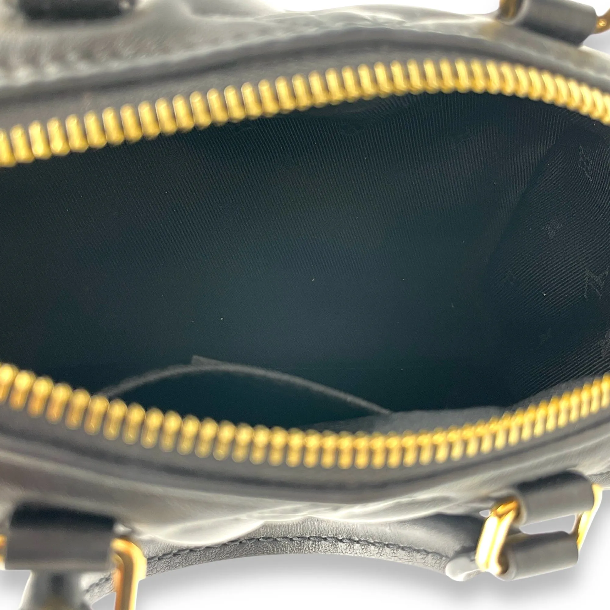 Papillon BB Black Crossbody Bag in Calfskin, Gold hardware