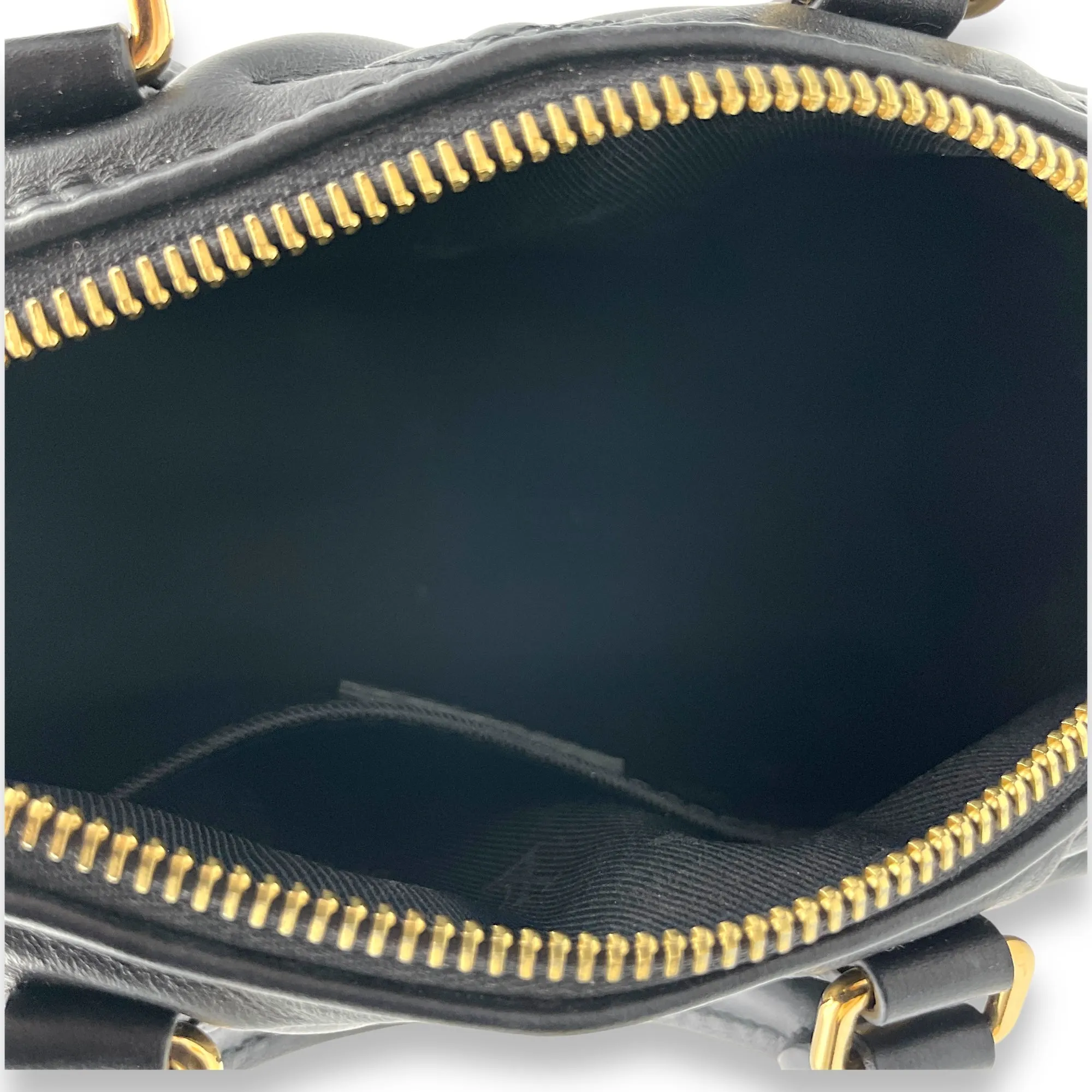 Papillon BB Black Crossbody Bag in Calfskin, Gold hardware