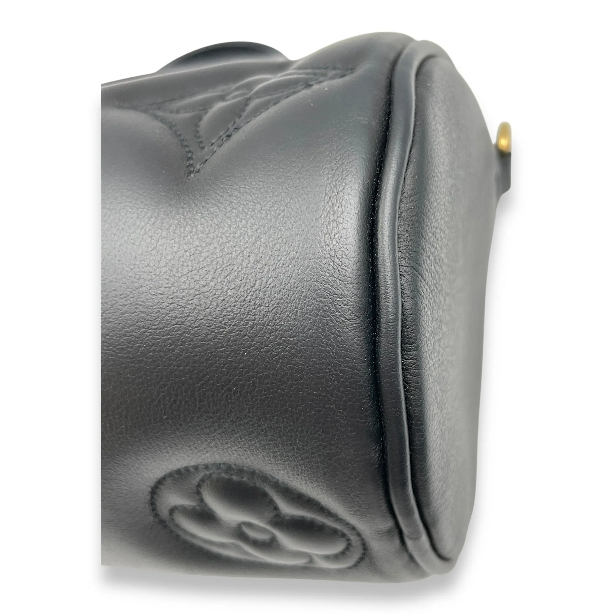 Papillon BB Black Crossbody Bag in Calfskin, Gold hardware