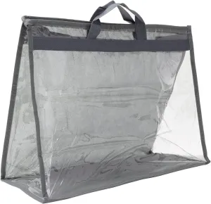 PATIKIL Handbag Dust Bags, Clear Purse Storage Organizer XXL Size PVC Dustproof Handbag Cover Transparent Purse Protector, Gray