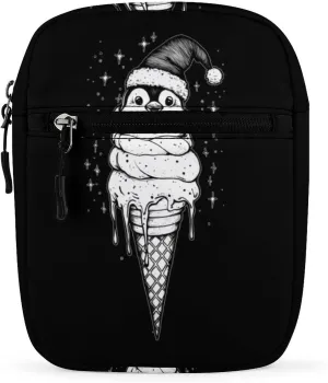 Penguin Ice Cream Cone Sundae Cute Crossbody Bag Messenger Shoulder Bags with Adjustable Strap