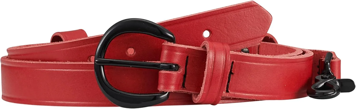 Perfect Fit Shield Wallets Firefighter Leather Radio Strap Black Hardware and Fireman Red Leather