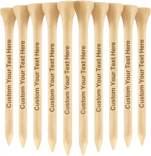 Personalized Golf Tees, Engraved Golf Bag Tag with 100 PCS Tees, Custom Golf Tees with Name, 3 1/4" Inch Size Wood Golf Tee, Personalized Golf Gift, and Party Favors, Golf Essential