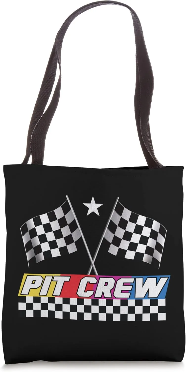 Pit Crew Racing Day for Stock Car Race Day Parties Tote Bag