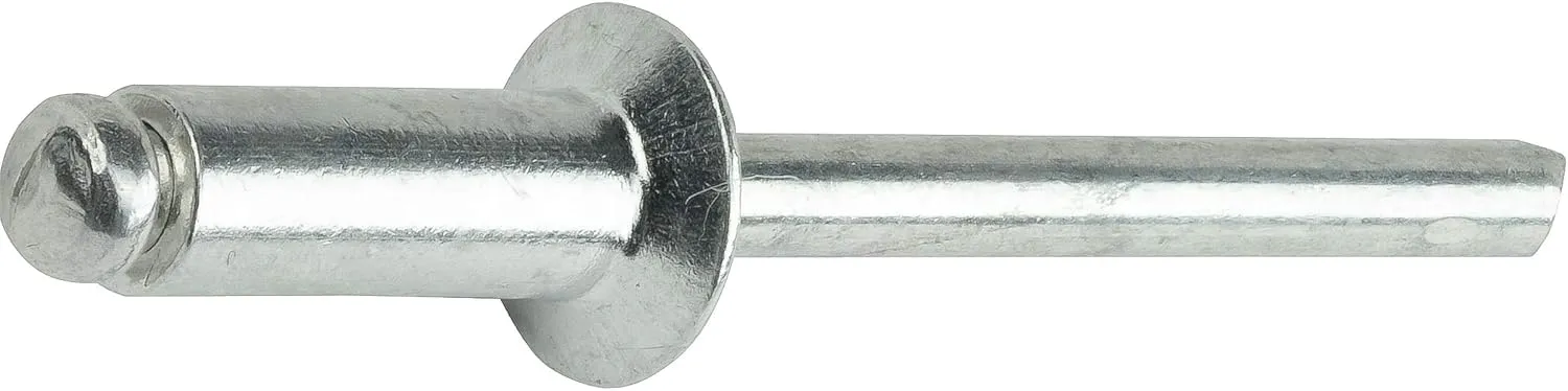 Pop Rivets - 3/16" x 1/2" (100 pcs) Heavy Duty, Open-End, Aluminum, Dome-Head Blind Rivets, Corrosion-Resistant & High Shear Strength, 6-8 Gap .376" - .500"