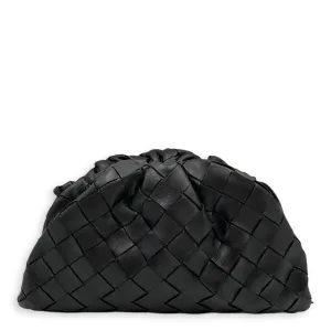 Pouch bag Intrecciato Black Crossbody Bag in Nappa Leather