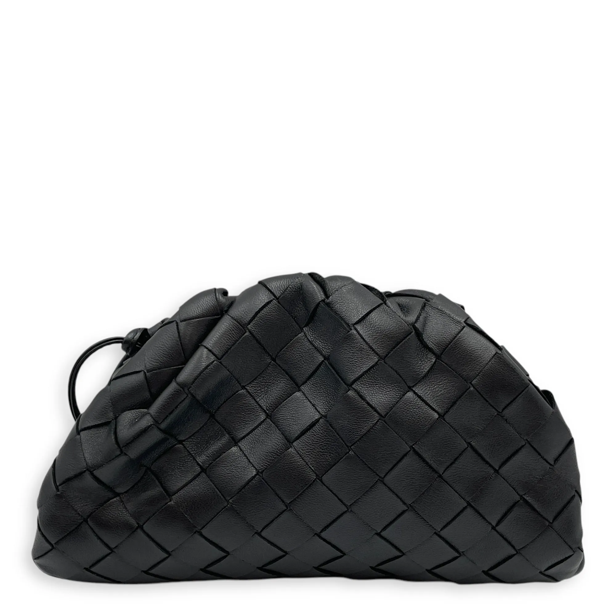 Pouch bag Intrecciato Black Crossbody Bag in Nappa Leather