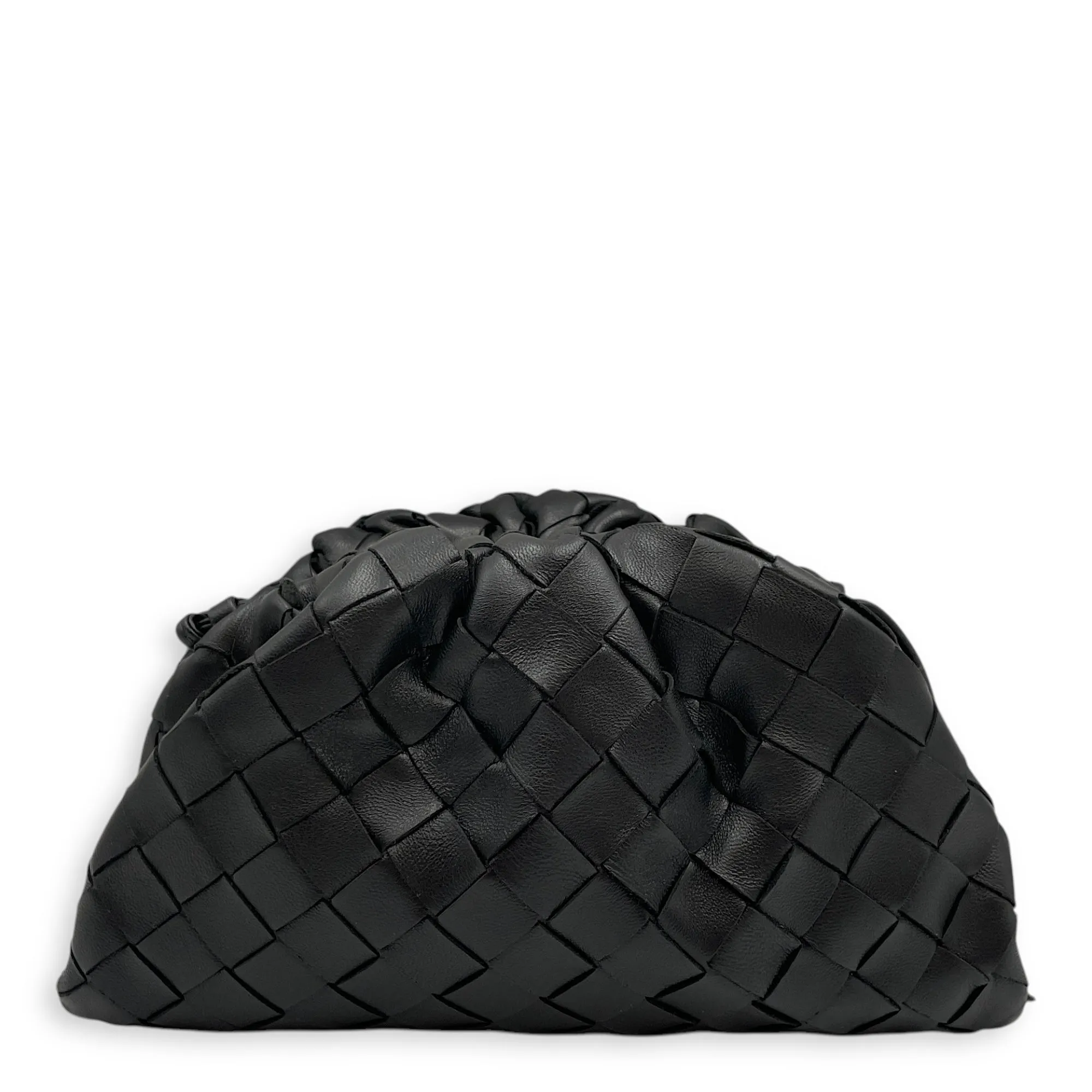 Pouch bag Intrecciato Black Crossbody Bag in Nappa Leather