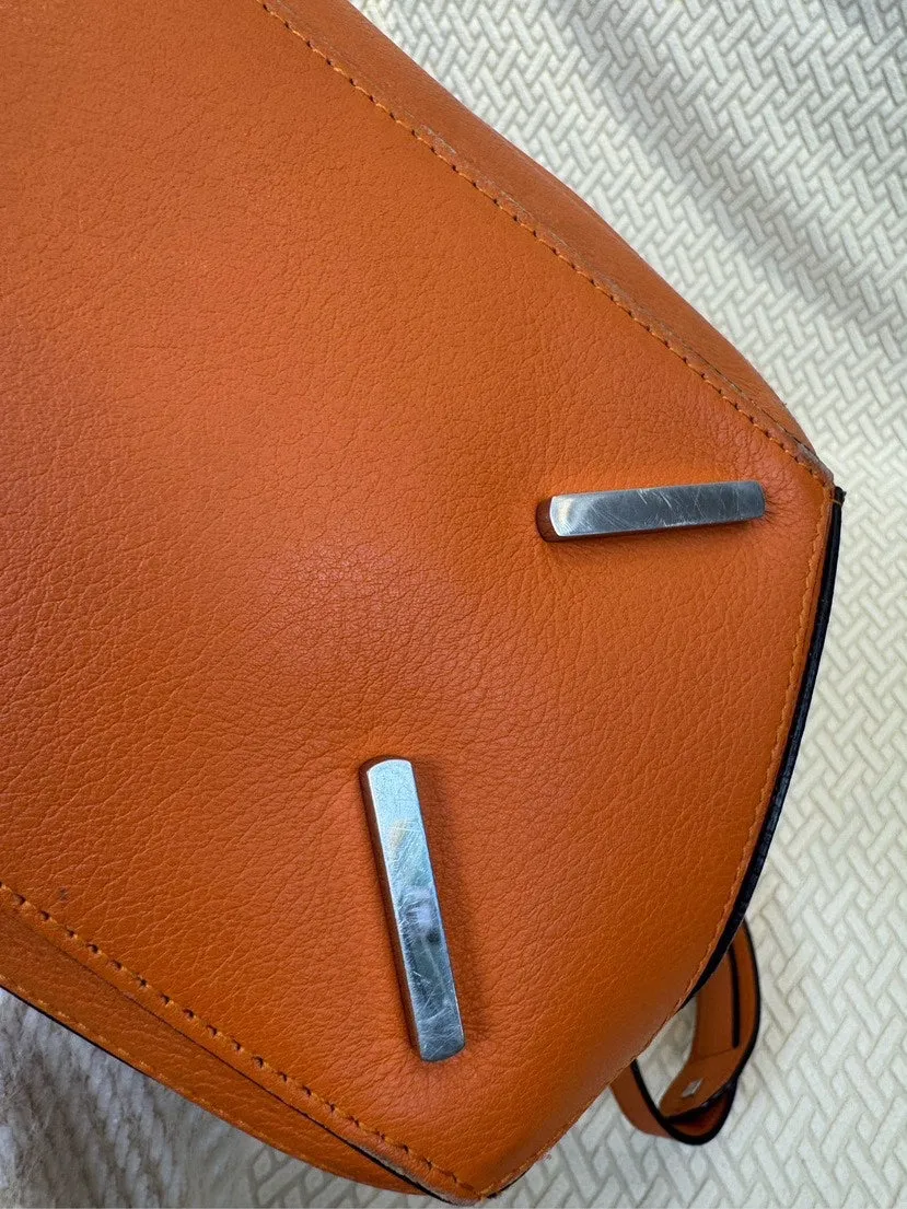 Preloved Loewe Puzzle Bag Orange Leather Crossbody