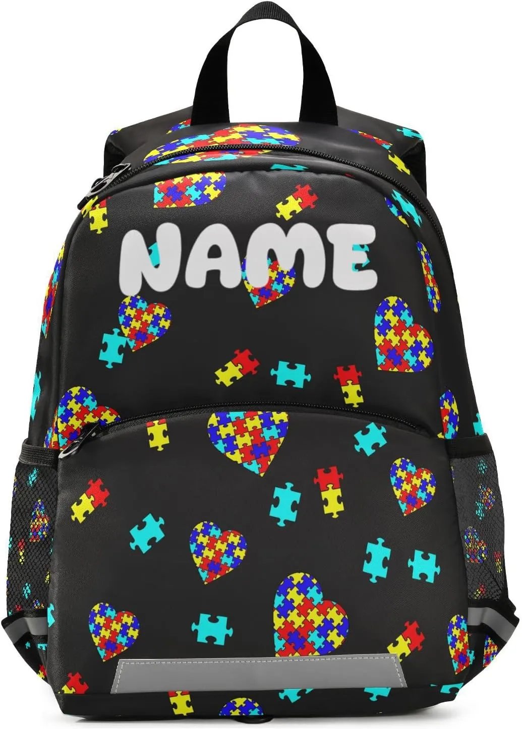 Preschool Backpacks，Kid's Casual Travel Bookbag with Leash，Cute Toddler Backpacks for Boys and Girls (Autism Awareness)