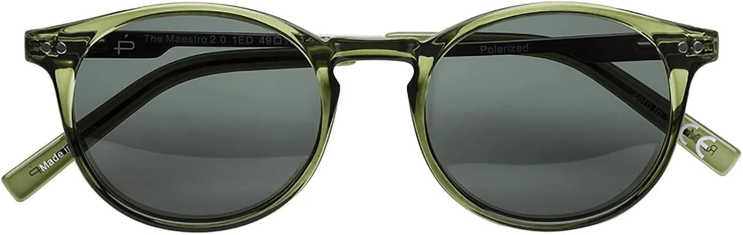 Prive Revaux The Maestro Metal Classic Round Sunglasses – Handcrafted, Polarized Lenses, 100% UV Protection – Men & Women