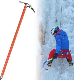 Professional Ice Climbing Axes Lightweight Outdoor Walking Pick with Aluminum Material Length 60/65/70/75cm Climbing Equipment for Mountaineering Hiking