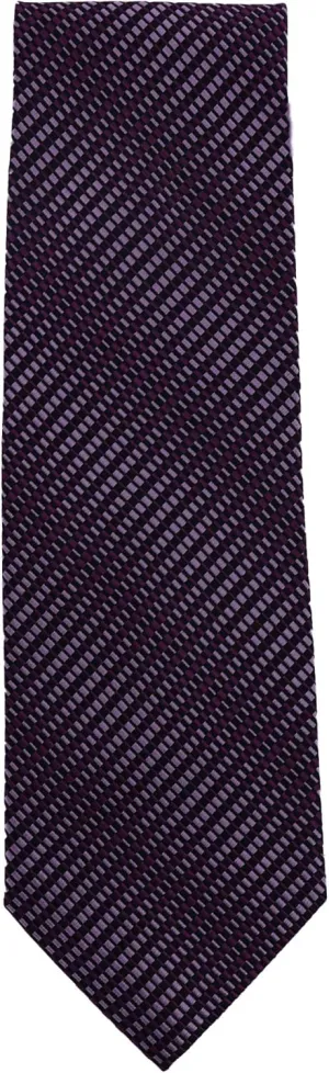 Purple Geometric Silk Tie