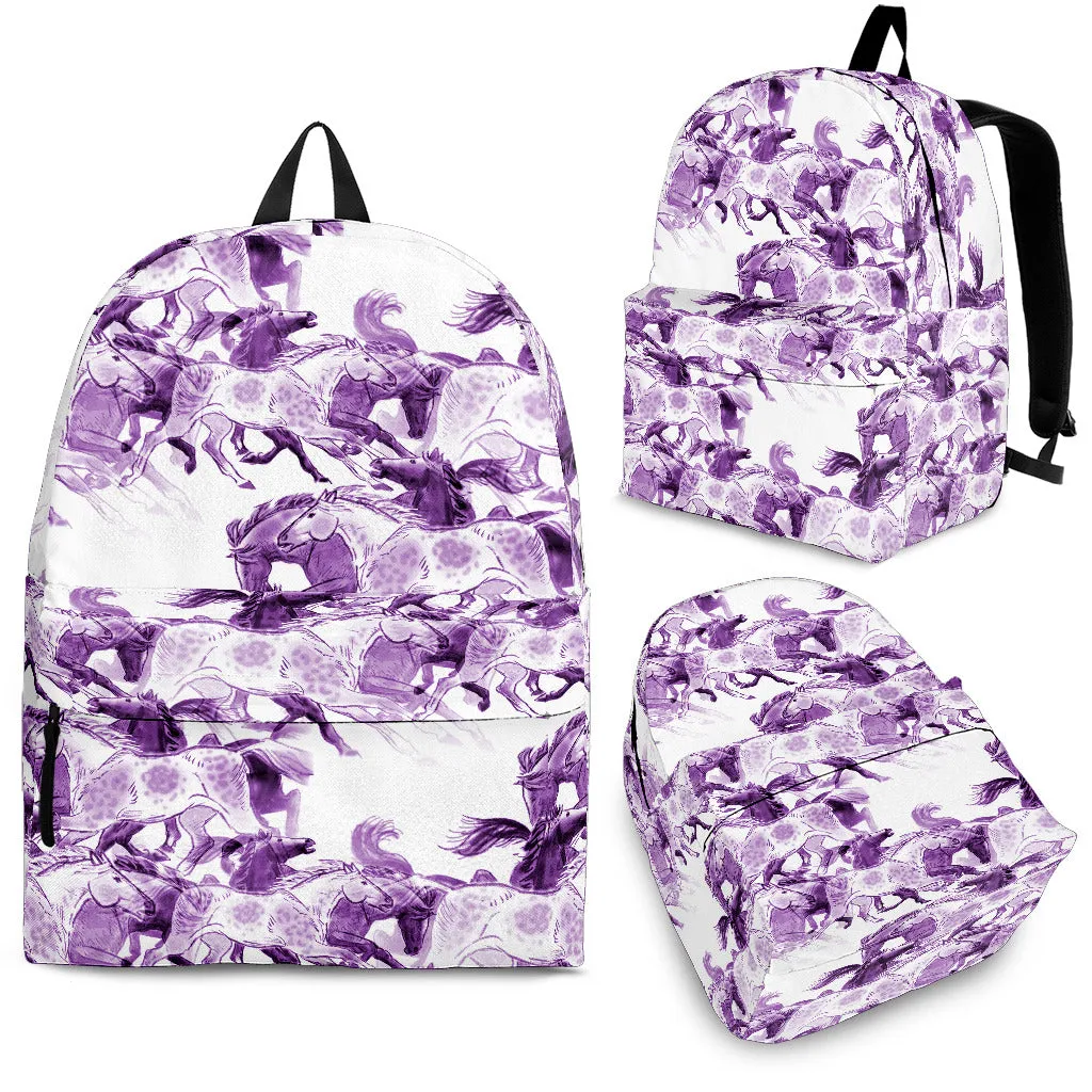 Purple Horse Backpack
