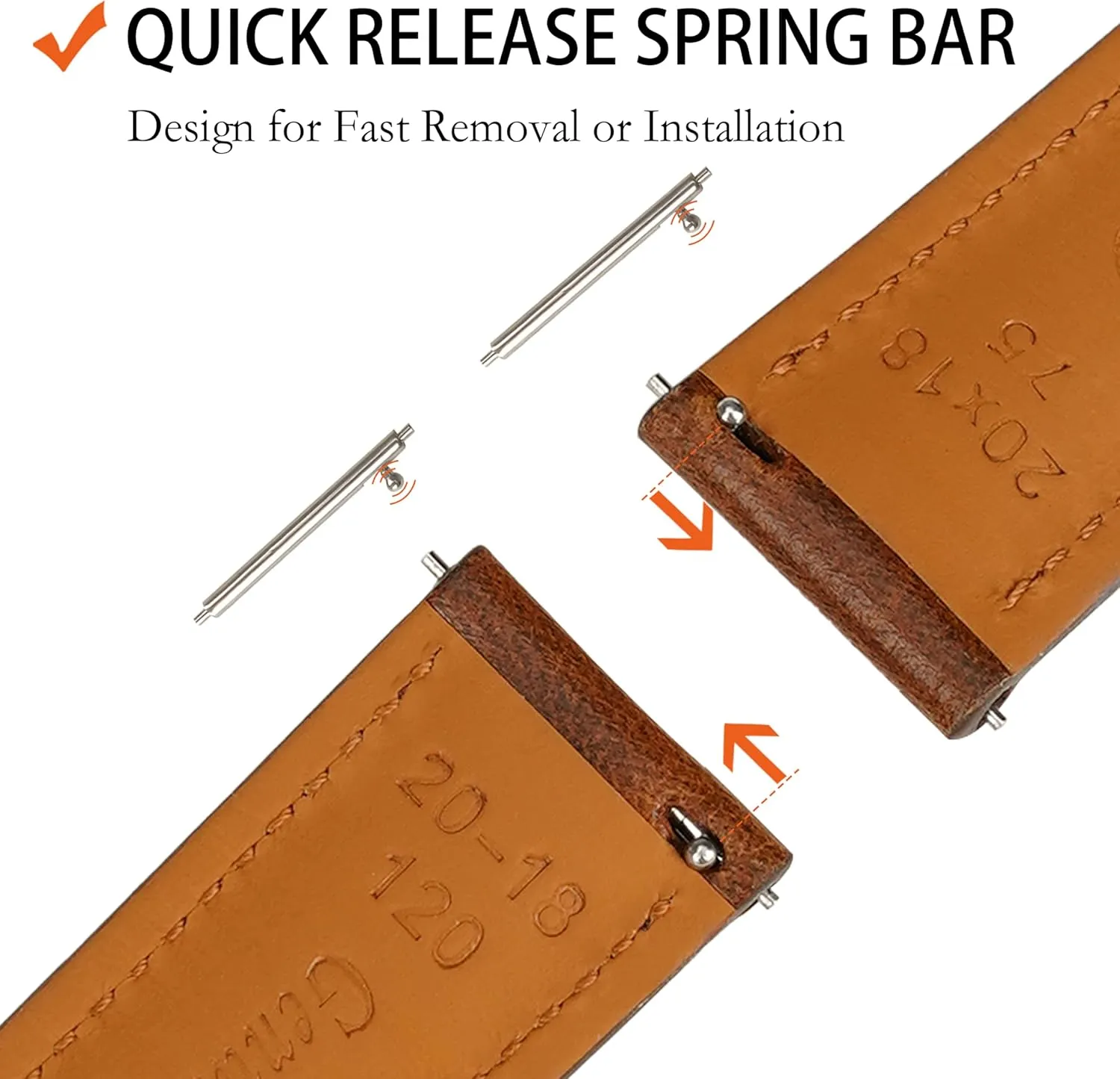 Quick Release Leather Watch Bands 14mm 16mm 18mm 19mm 20mm 21mm 22mm 24mm,Vintage Oil Wax-Tanned Leather Watch Straps Men's Watch Band Replacement Watch Strap for Men Women