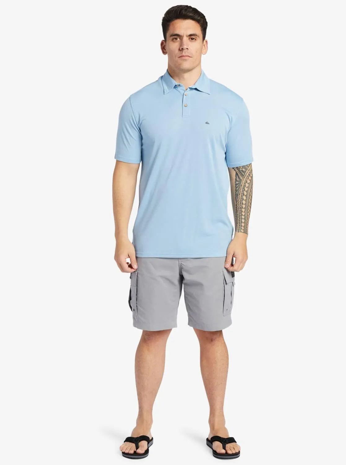 Quiksilver Men's Water 2 Lightweight Quick Dry Collared Polo Shirt