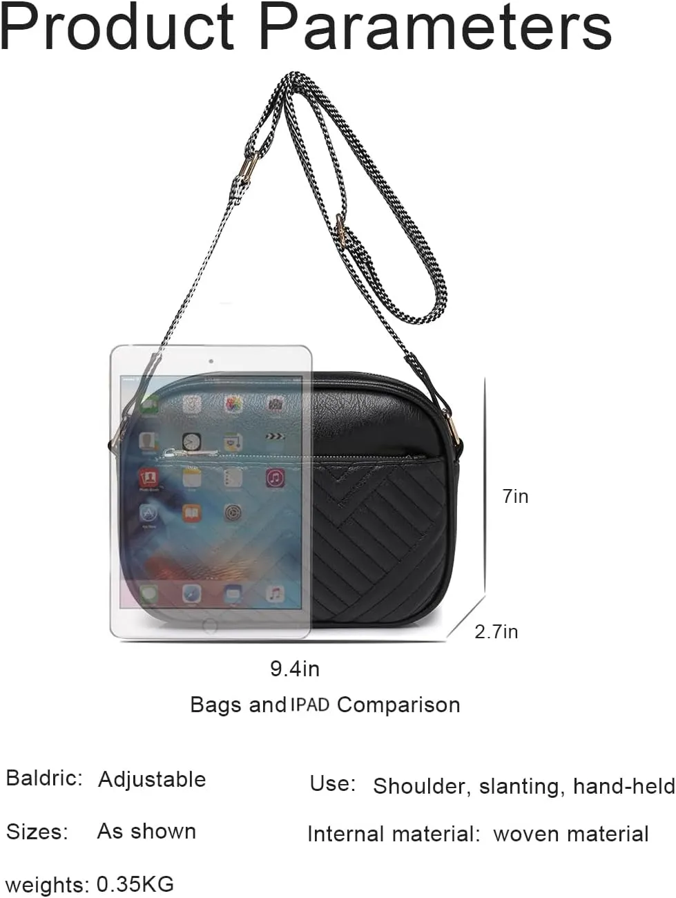 Quilted Crossbody Bags for Women, Vegan Leather Purses Small Shoulder Handbags with Strap Women's Handbags Trendy