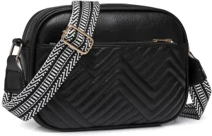 Quilted Crossbody Bags for Women, Vegan Leather Purses Small Shoulder Handbags with Strap Women's Handbags Trendy