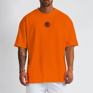 "Men's Oversized Quick-Dry Gym Shirt-Loose Fit Bodybuilding Sportswear