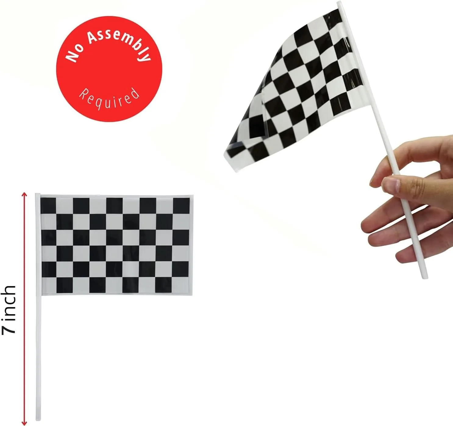 Race Car Birthday Decorations,Racecar Centerpiece Decoration for Kids,7in Orange Racing Cones(12),Checkered Flags (24), Racetrack Floor Runner,Checkered Banner,Car Theme Party Supplies(39PCS)