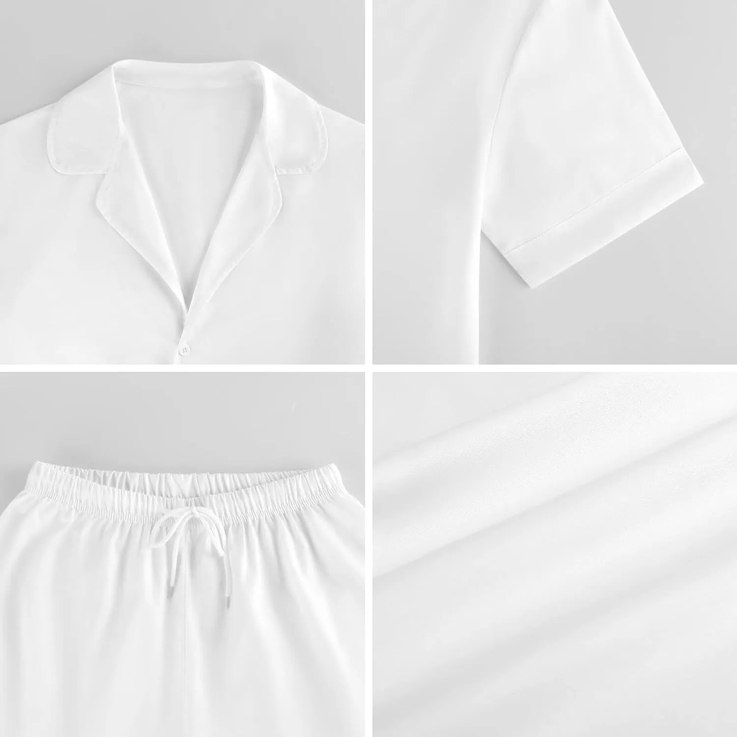 Racer Race Checkered Flags Women's Satin Pajama Set Short Sleeve Button Down Sleepwear Loungewear Pj Set