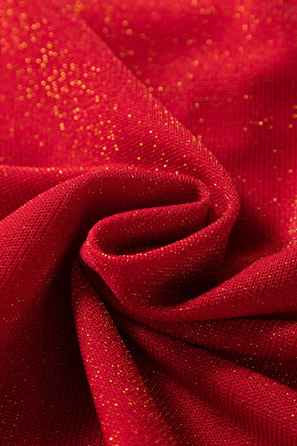 Racing Red Metallic Bowknot Open Back Top