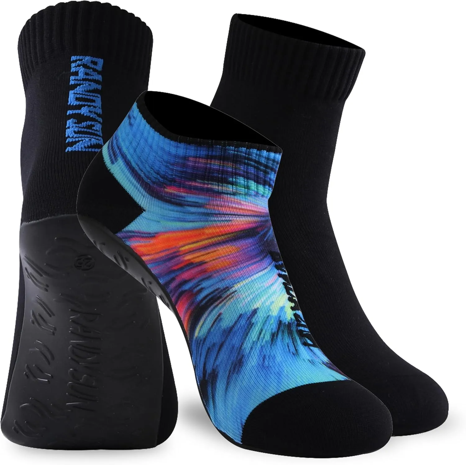 RANDY SUN Barefoot Quick-Dry Sand Beach Socks, Breathable Seamless Yoga Sock With TPE Sole
