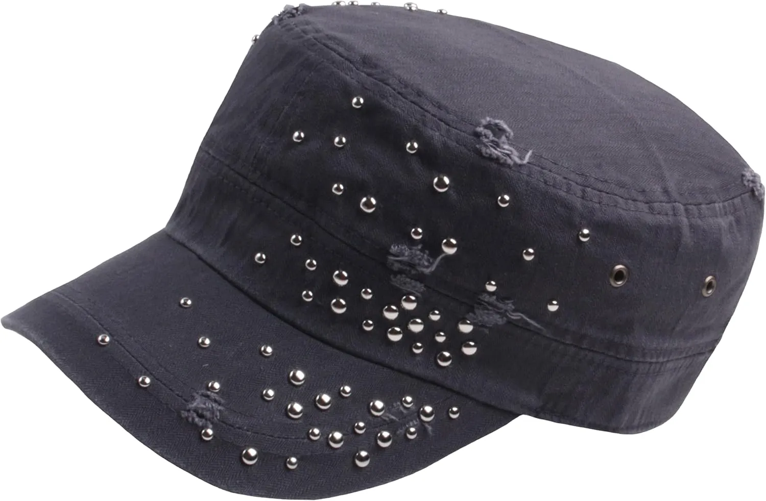 RaOn A213 Ripped Round Dome Studs Rivet Spike Spots Army Cap Golf Club Cadet Military