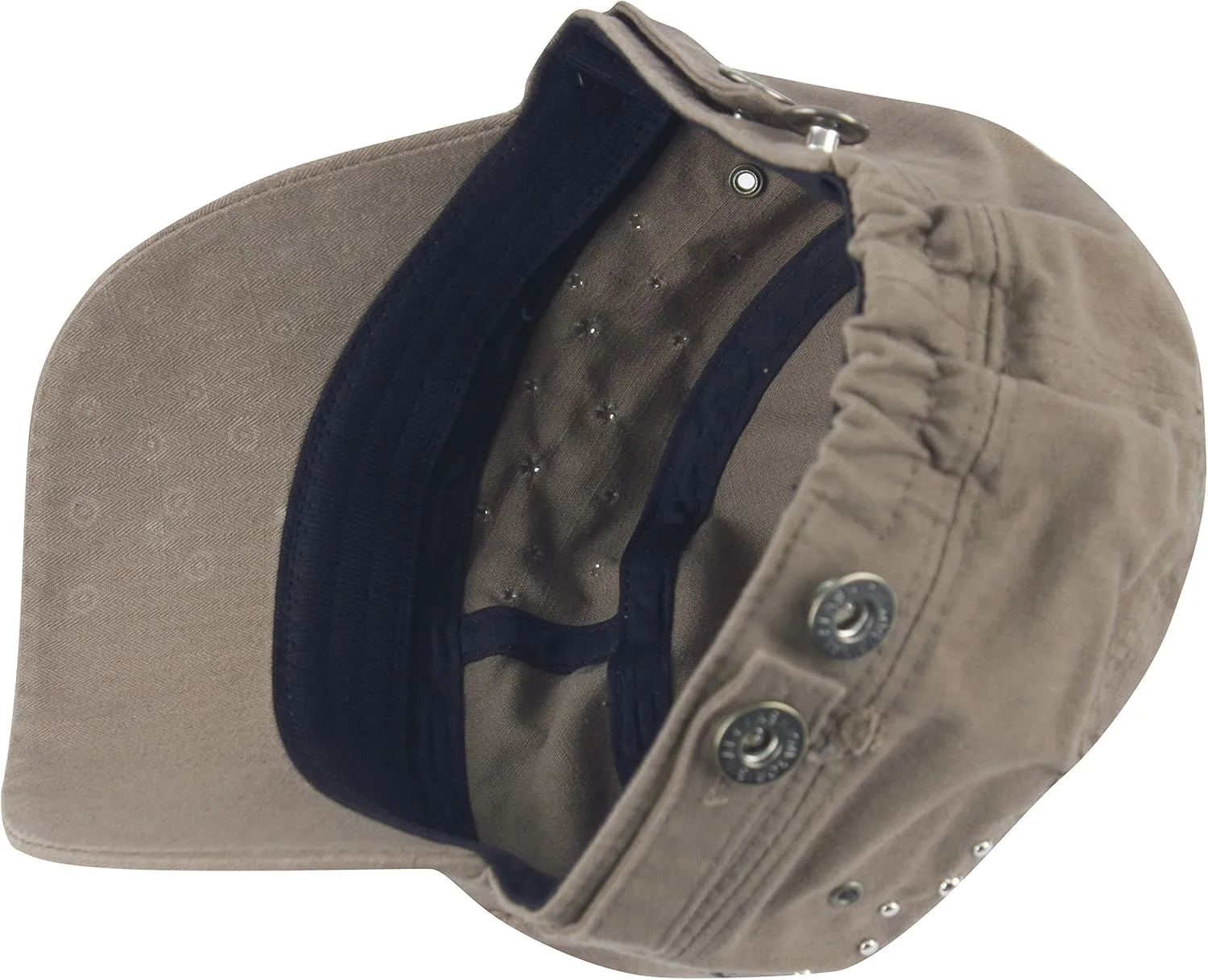 RaOn A213 Ripped Round Dome Studs Rivet Spike Spots Army Cap Golf Club Cadet Military