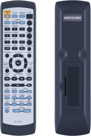 RC-518M Replacement Remote Control Compatible for Onkyo AV Receiver HTR410 HTR420 HTR510 HT5760 HTS760 XNR3007 TXNR5007 TXNR501 TXNR901 TXSR201 TXSR501 TXSR502