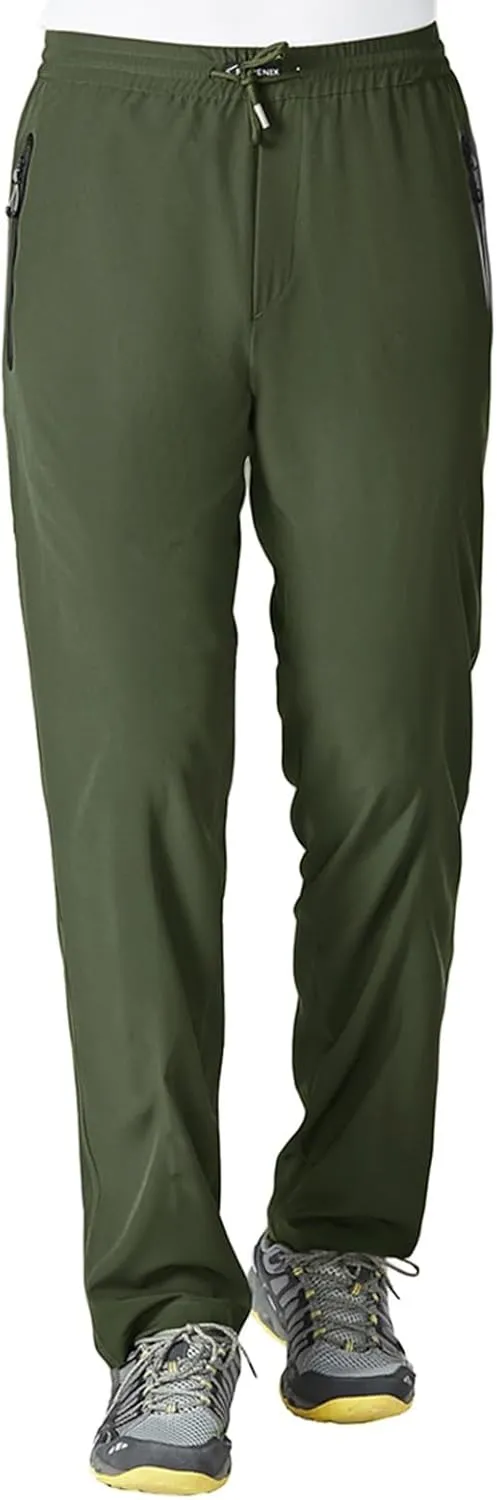 Rdruko Men's Casual Pants Lightweight Quick Dry Hiking Running Workout Outdoor Sports Sweat Pants
