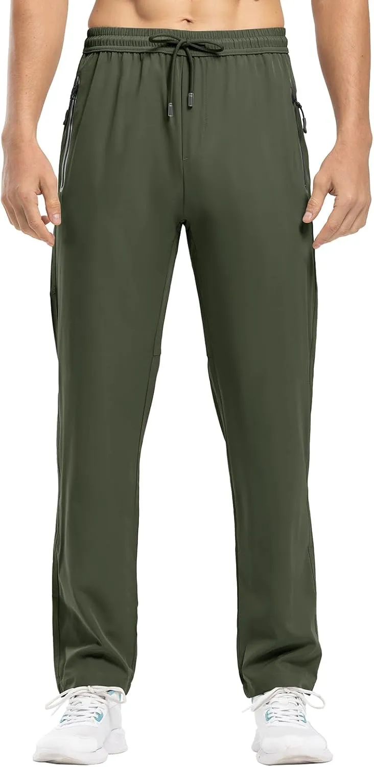 Rdruko Men's Casual Pants Lightweight Quick Dry Hiking Running Workout Outdoor Sports Sweat Pants