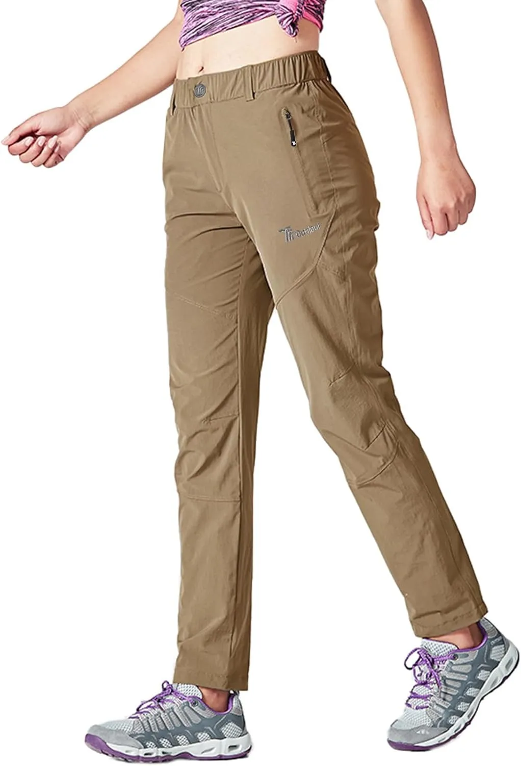 Rdruko Women's Hiking Pants Lightweight Quick Dry Water Resistant Outdoor Travel Fishing Pants with Pockets