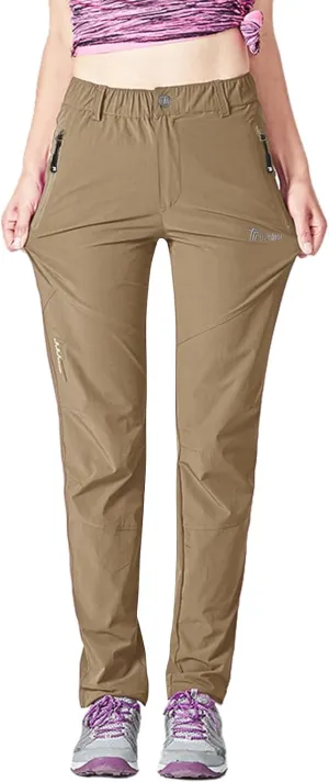 Rdruko Women's Hiking Pants Lightweight Quick Dry Water Resistant Outdoor Travel Fishing Pants with Pockets