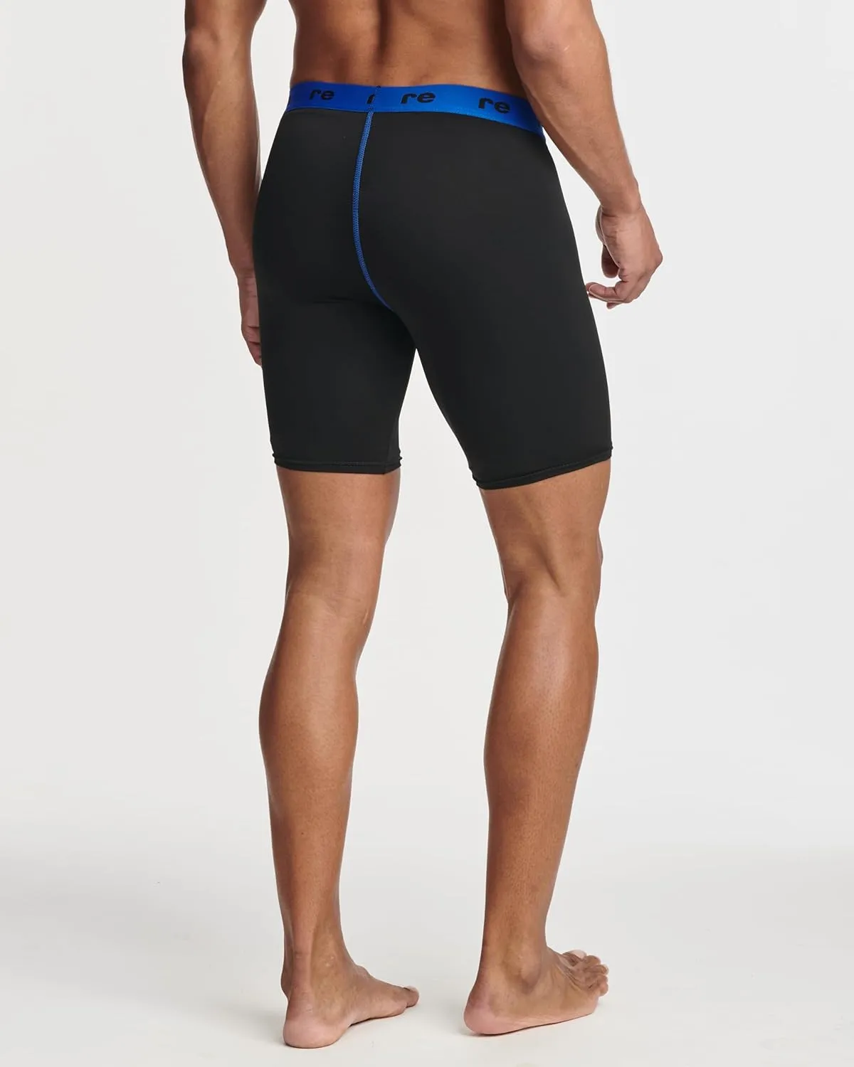 Real Essentials 5 Pack: Mens Compression Shorts - Quick Dry Performance Active Underwear (Available in Big & Tall)