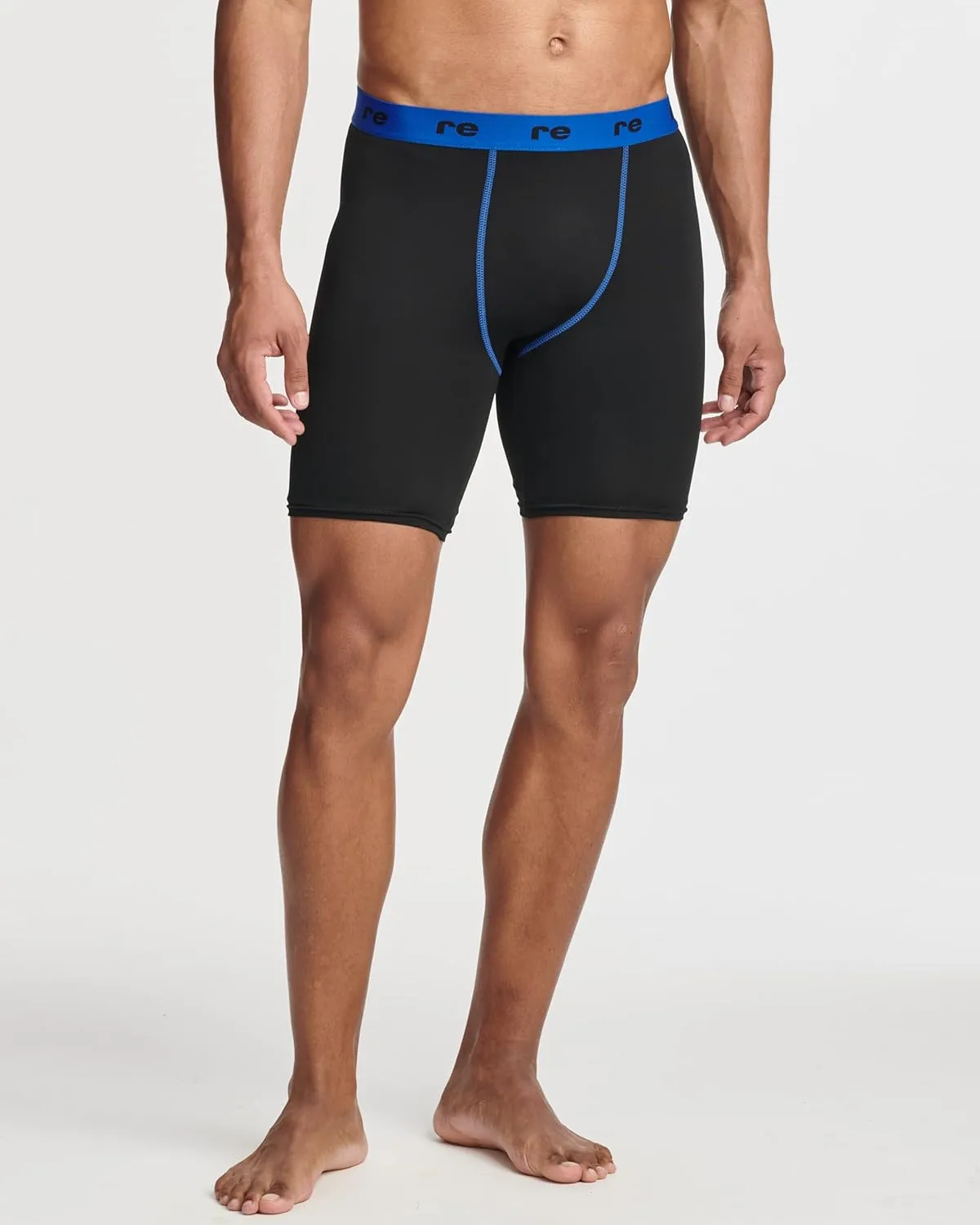 Real Essentials 5 Pack: Mens Compression Shorts - Quick Dry Performance Active Underwear (Available in Big & Tall)