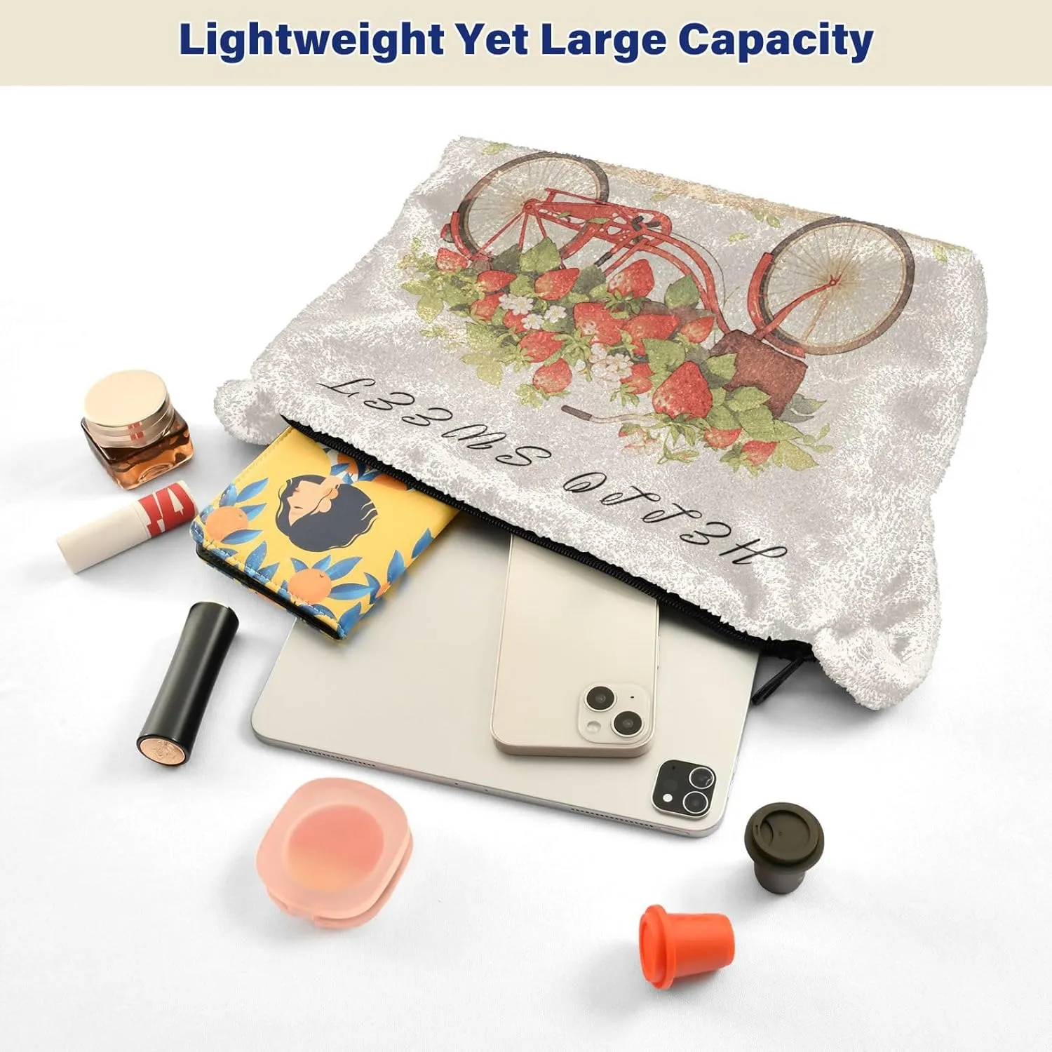 Red Beige Tricolor Premium Gray Watercolor Plush Bag, Women Handbag, Shoulder Handbag Women