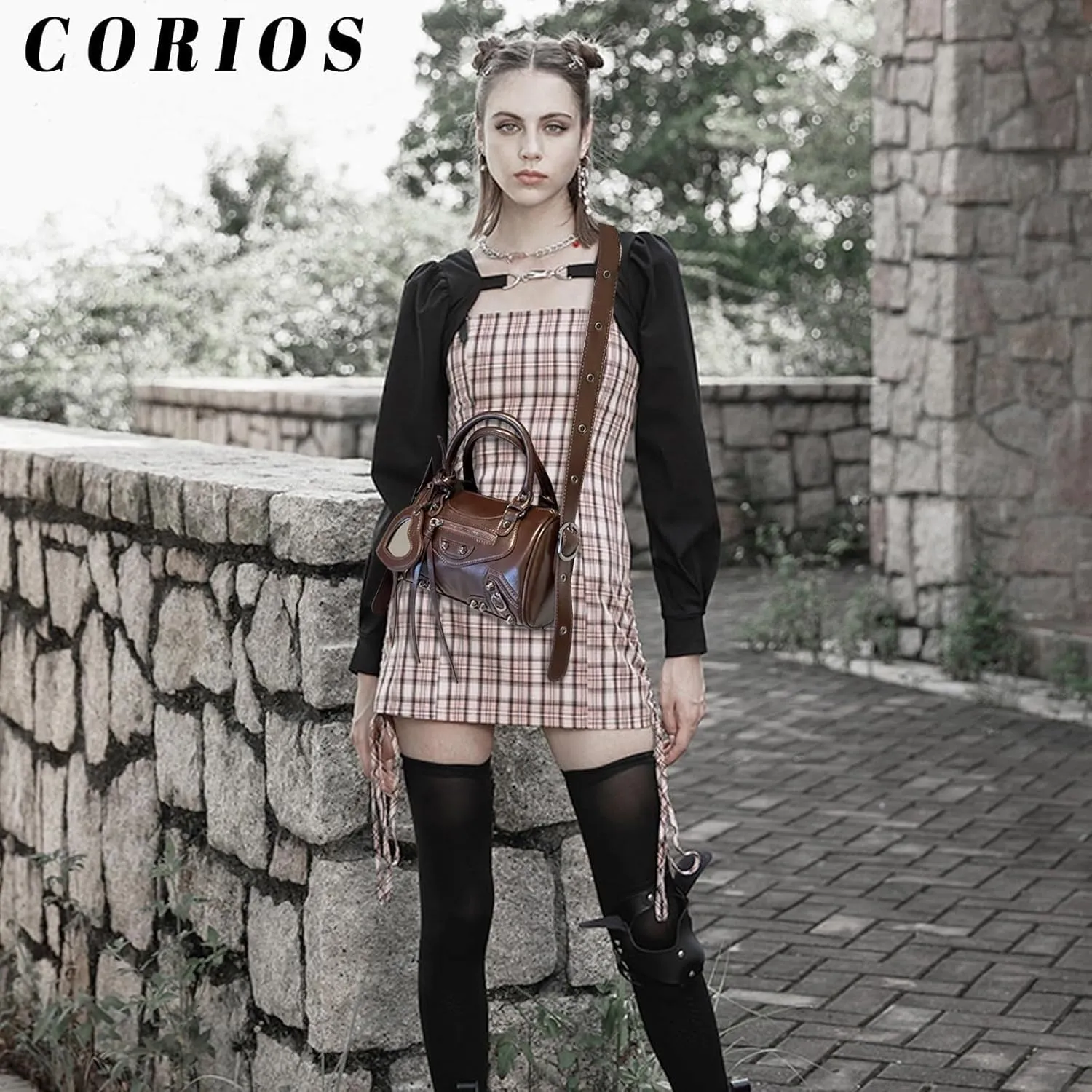 Retro Handbag Women's PU Leather Shoulder Rivet Crossbody Ladies Messenger Waterproof Top-handle Elegant Tote