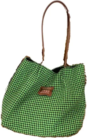Retro Plush Shoulder Bag Plaid Woolen Bag Tote Bag