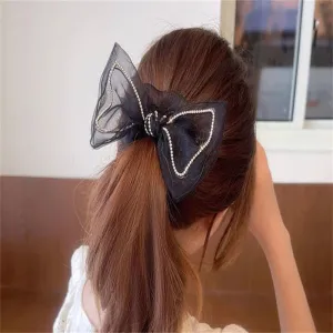Rhinestone Bowknot Hair Girl Ball, Scalp, Muscle, Hair Rope, Headdress, Headrope,(E)