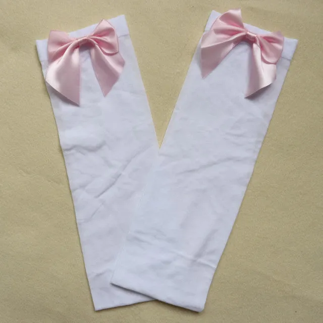 Ribbon Bowknot Thigh High Stockings