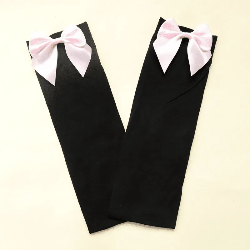 Ribbon Bowknot Thigh High Stockings