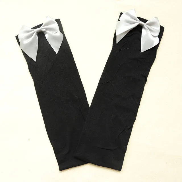Ribbon Bowknot Thigh High Stockings