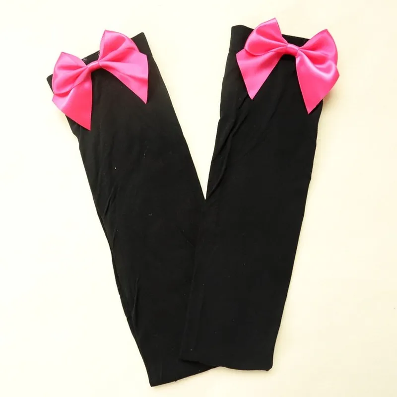 Ribbon Bowknot Thigh High Stockings