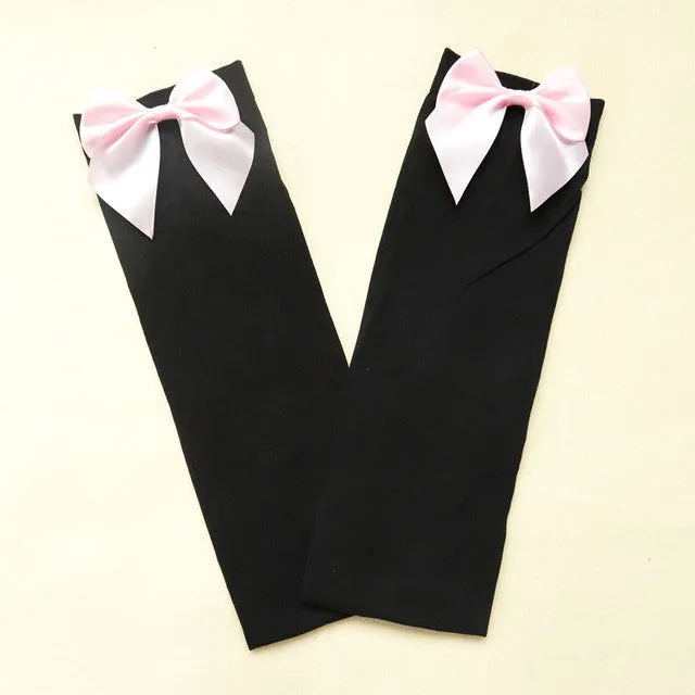Ribbon Bowknot Thigh High Stockings